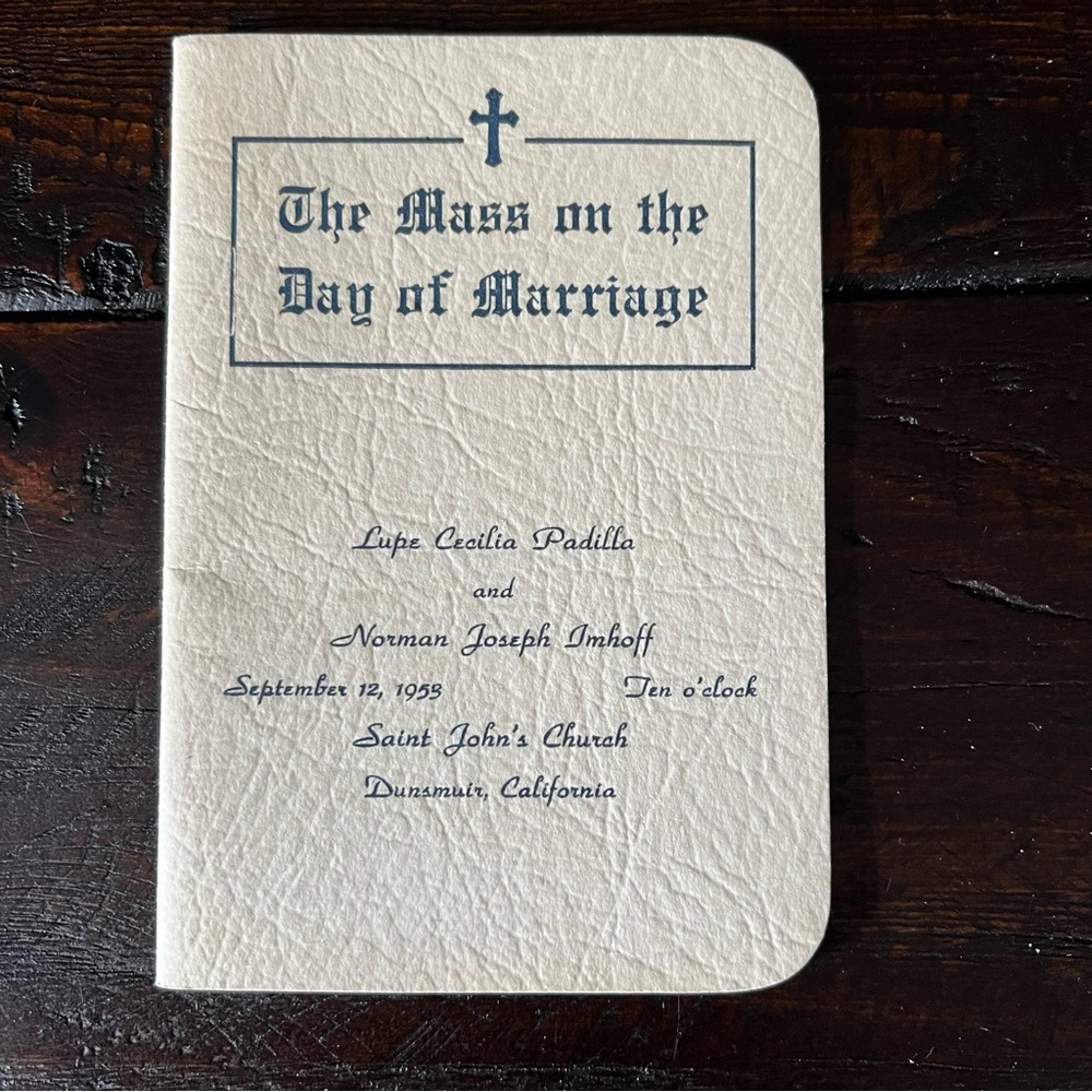 Vintage “The Mass on the Day of Marriage” Leaflet Missal (1953)